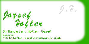 jozsef hofler business card